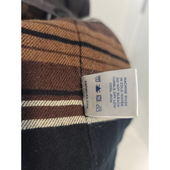 Katin Campbell Shirt Jacket Men’s Size Large Brown Color Blanket Lined Preowned - Picture 5 of 7